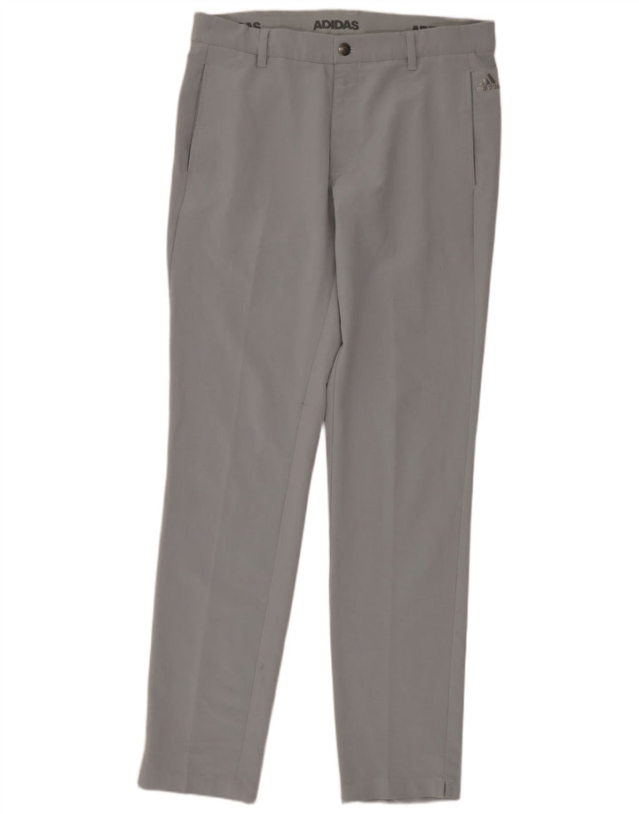 Calça Chino Adidas Feminina Slim W32 L34 Cinza Poliéster