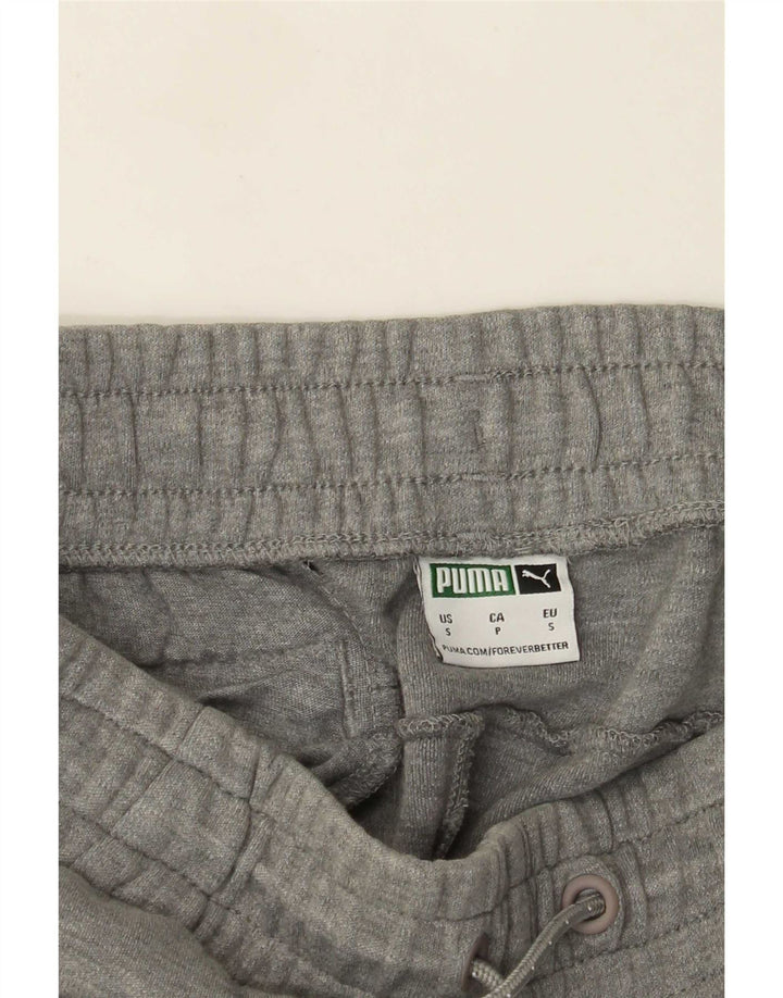 Calça esportiva masculina Puma Joggers pequena cinza manchada