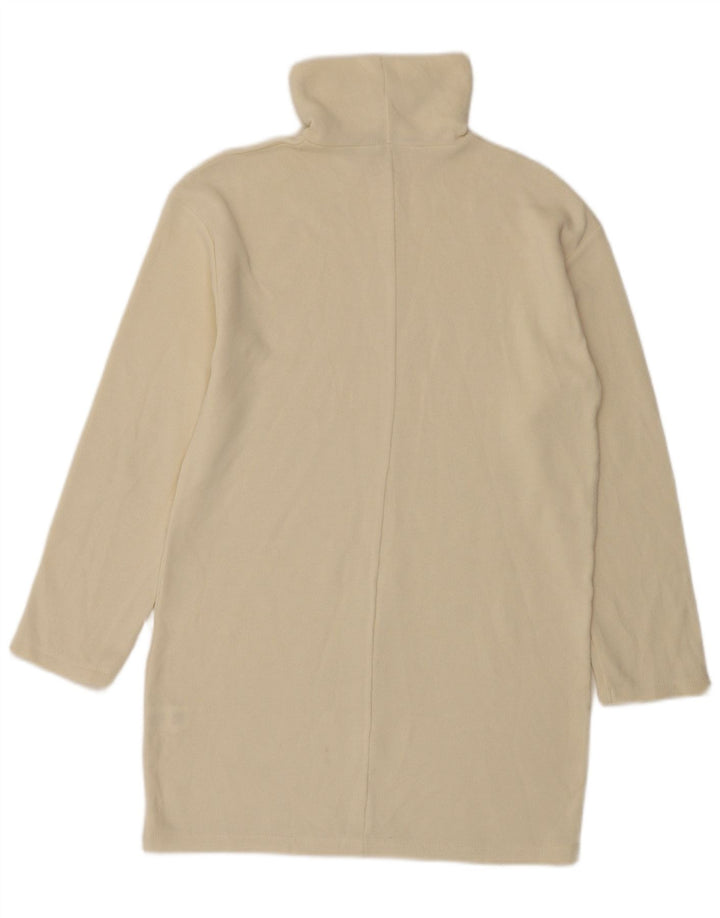 Vestido jumper feminino Zara UK 10 pequeno poliéster bege