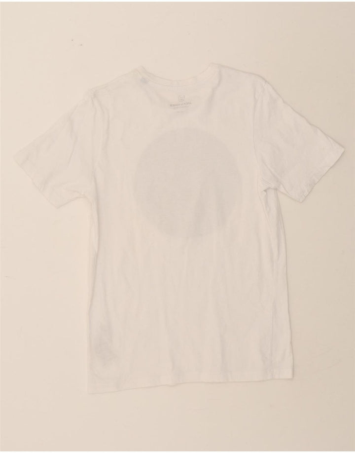 JACK & JONES Boys Graphic T-Shirt Top 15-16 Years White Cotton Vintage Jack & Jones and Second-Hand Jack & Jones from Messina Hembry 