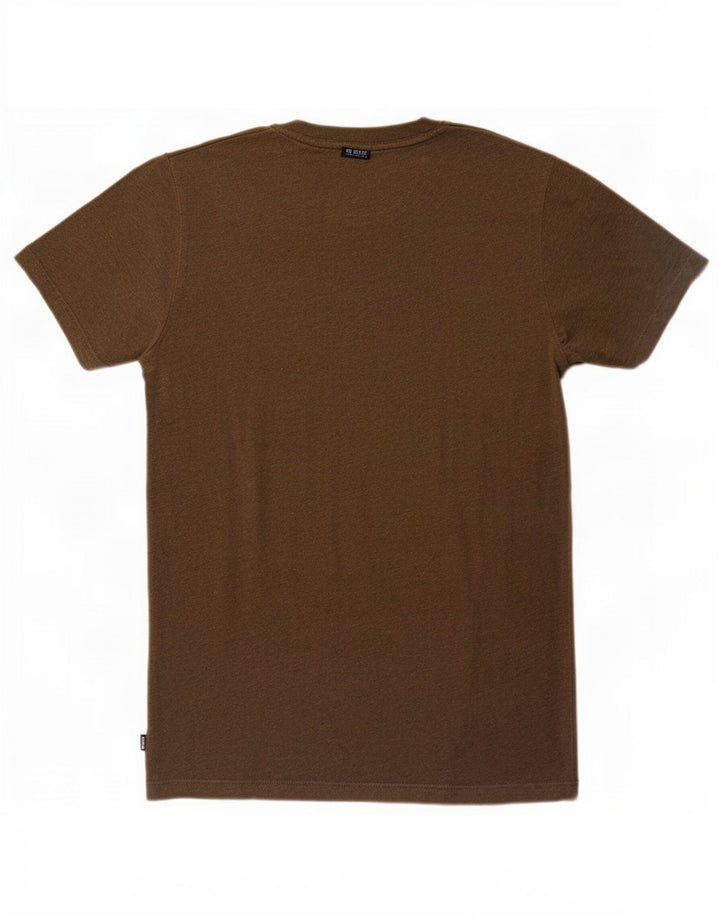Camiseta masculina Superdry Top médio algodão cáqui