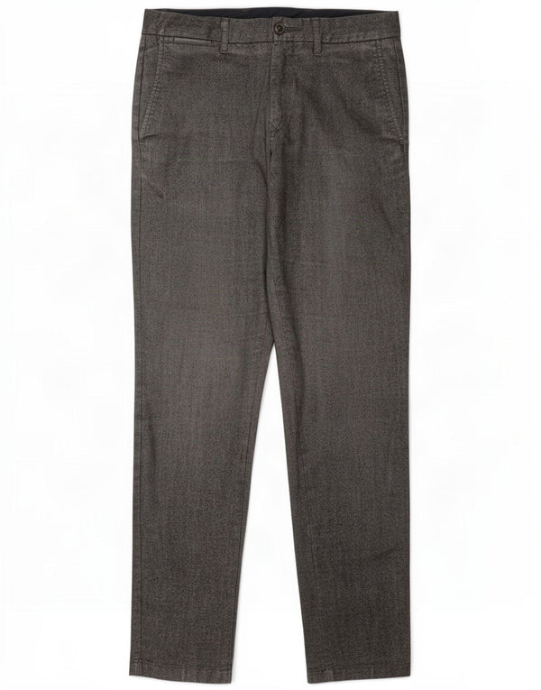 Tommy Hilfiger Mens Slim Chino Calças W32 L32 Cinza Poliéster
