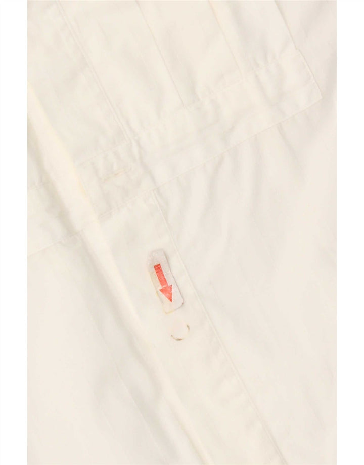 Camisa formal masculina Ungaro tamanho 40 15 1/2 algodão branco médio