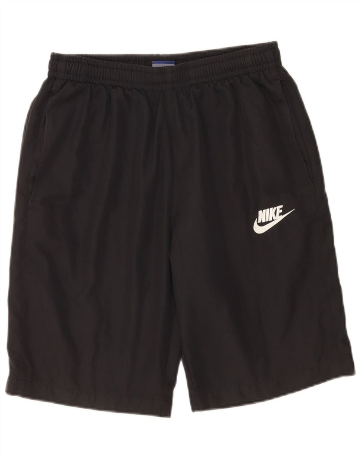Shorts esportivos masculinos Nike médio preto poliéster