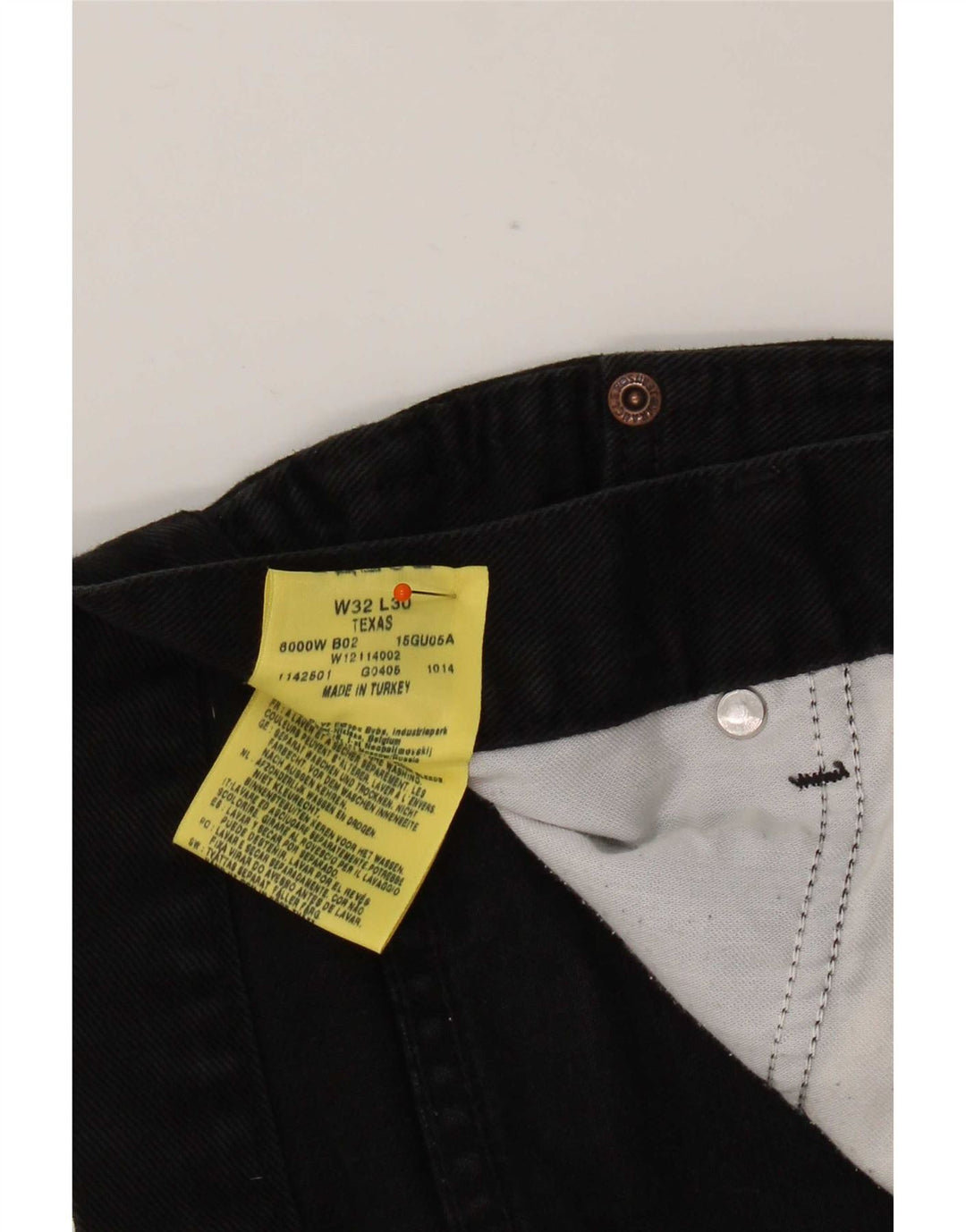 Wrangler Masculino Texas Straight Jeans W32 L30 Algodão Preto