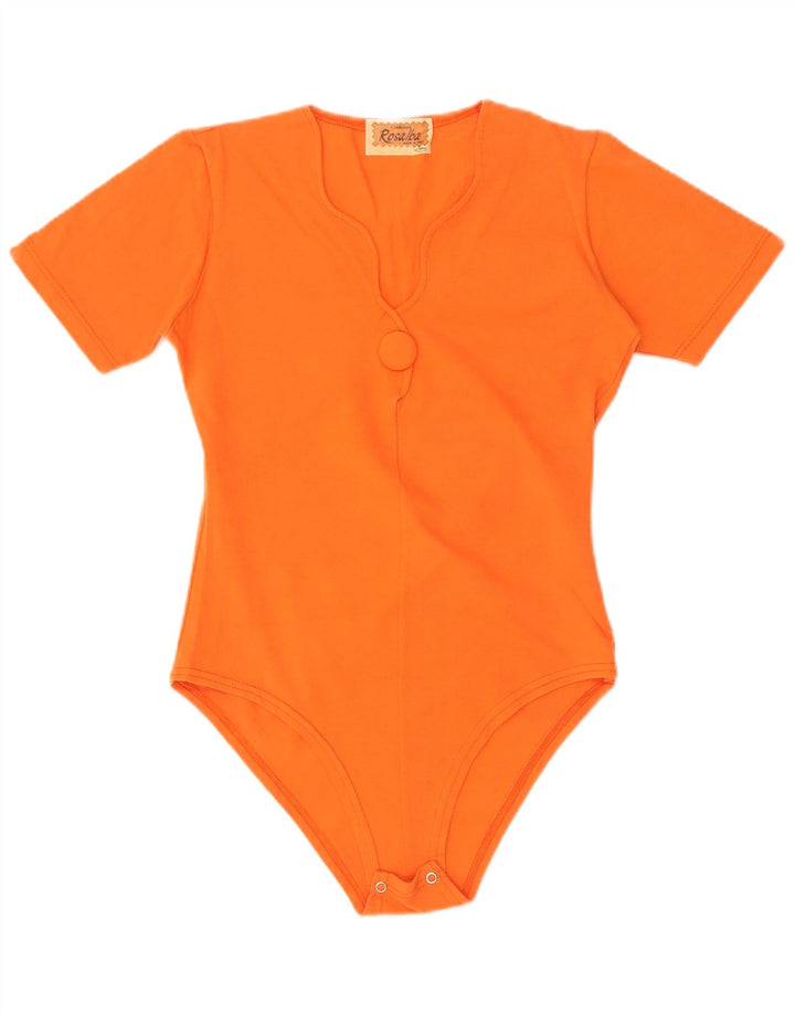 Body feminino vintage UK 8 pequeno laranja