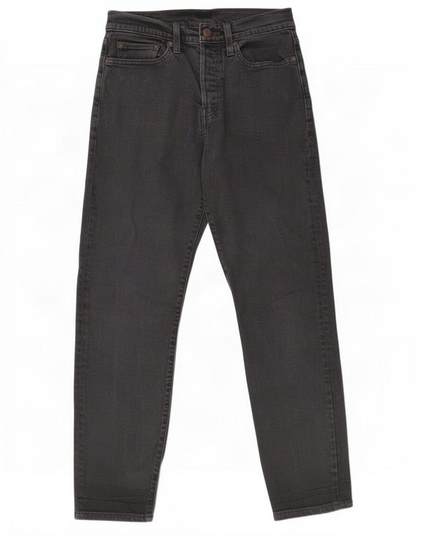 Jeans retos femininos Levi's W28 L27 algodão preto