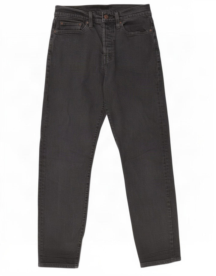 Jeans retos femininos Levi's W28 L27 algodão preto