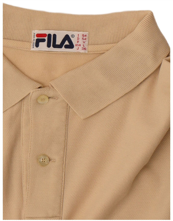 Camisa polo masculina Fila manga comprida IT 54 XL bege