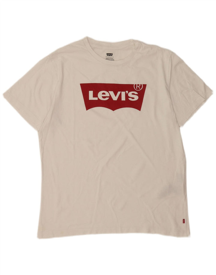 Camiseta gráfica masculina Levi's Top médio algodão branco