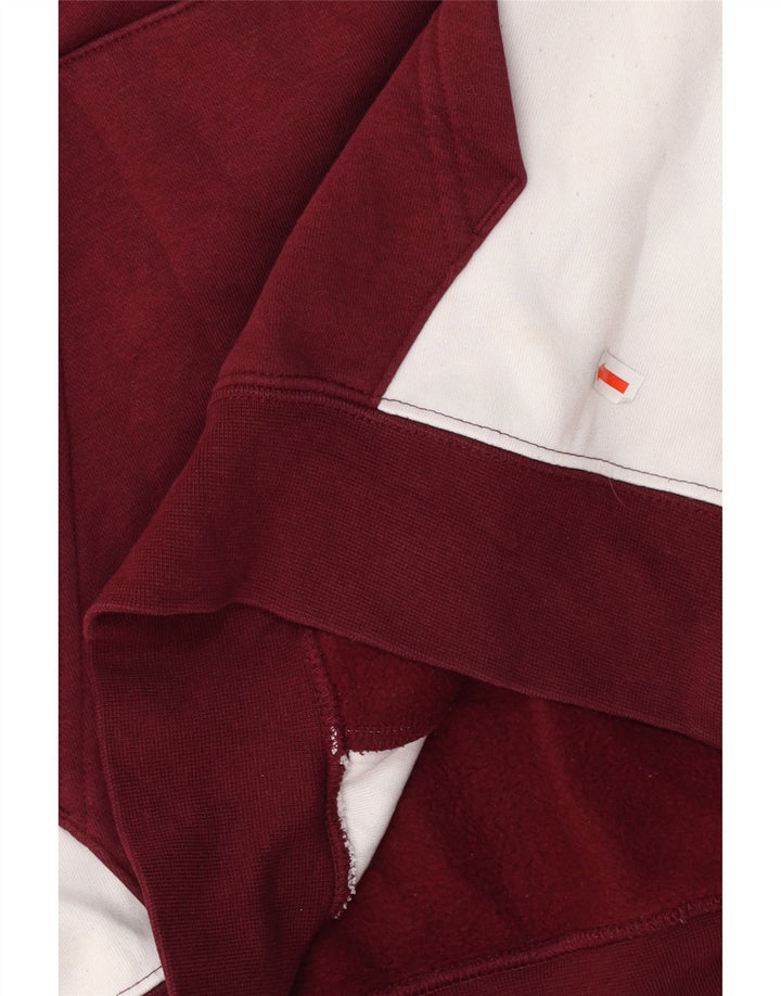 NIKE Mens Graphic Hoodie Jumper Pequeno Marrom Colourblock Algodão