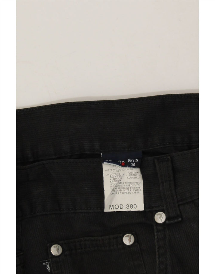 TRUSSARDI Mens Straight Casual Trousers  W36 L26 Grey Cotton Vintage Trussardi and Second-Hand Trussardi from Messina Hembry 
