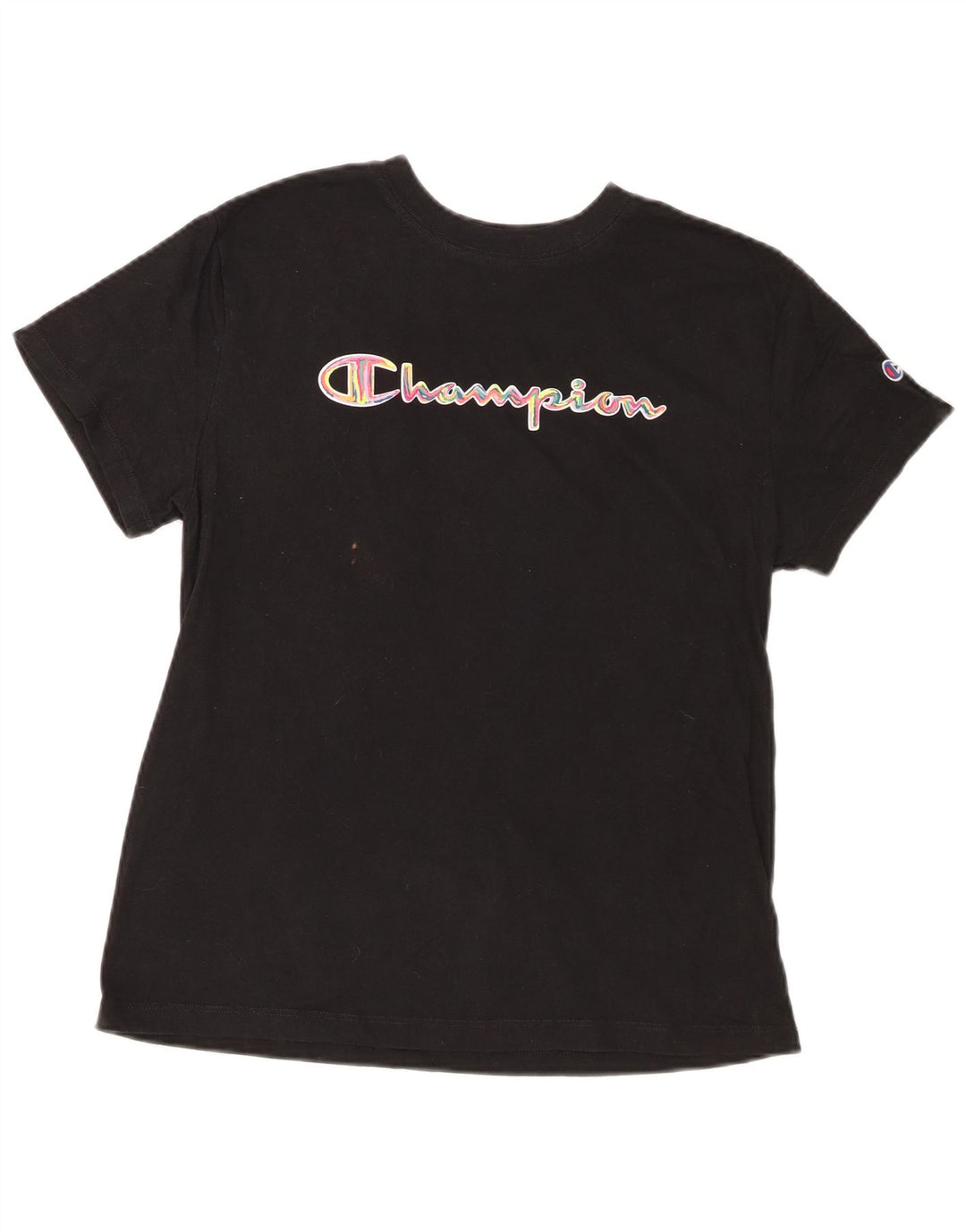 Camiseta feminina estampada Champion UK 12 médio preto