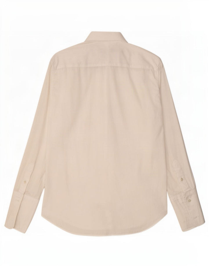 Camisa formal masculina Gieves & Hawkes tamanho 16 1/2 grande algodão branco