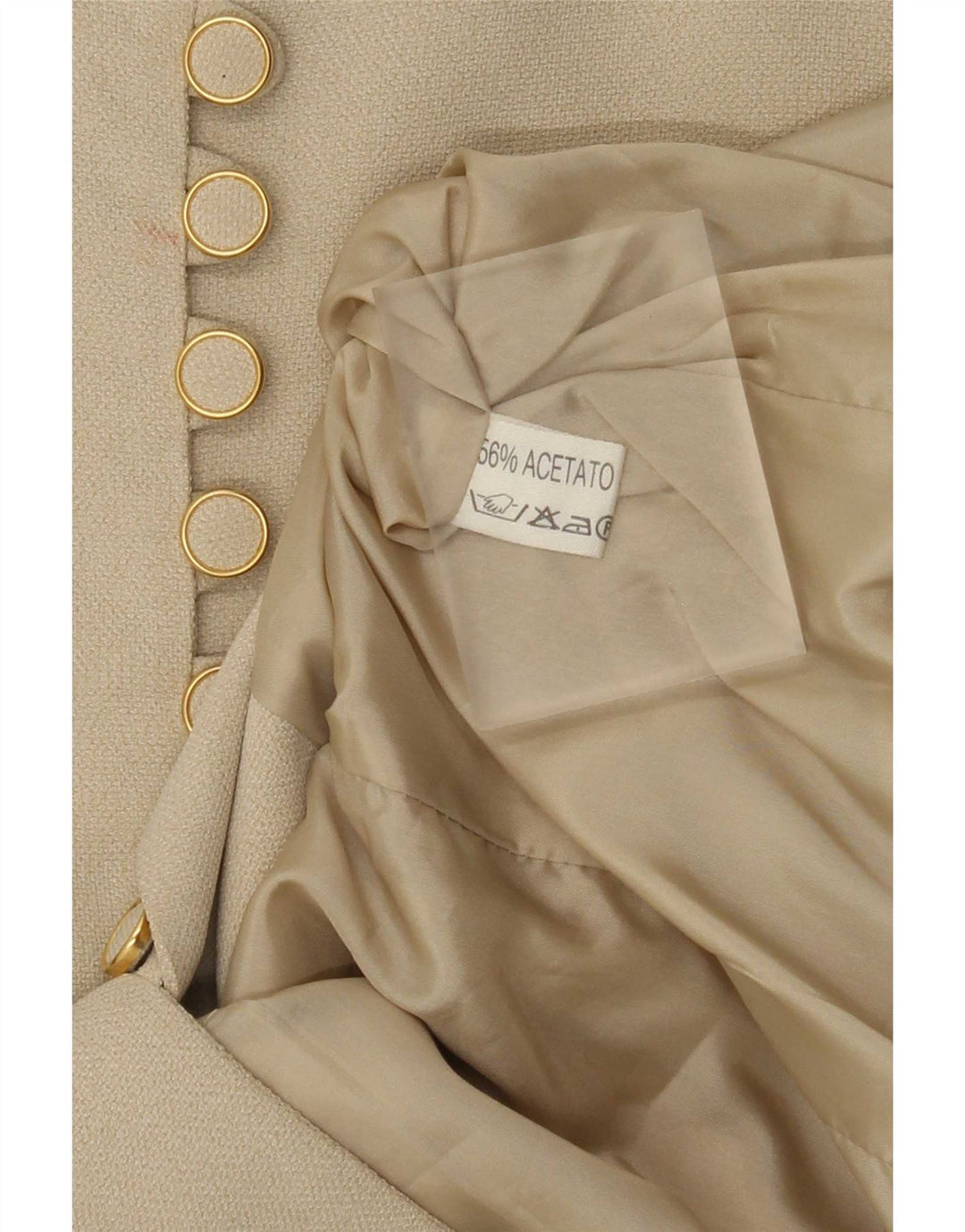 Jaqueta blazer feminina vintage IT 42 estampa animal bege médio
