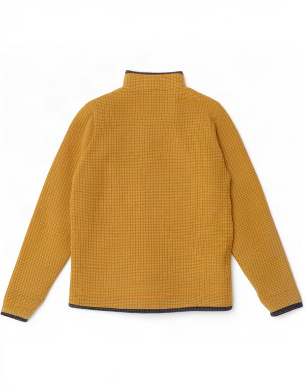 Esquisito Peixe Mulheres Zip Neck Fleece Jumper UK 10 Pequeno Poliéster Amarelo
