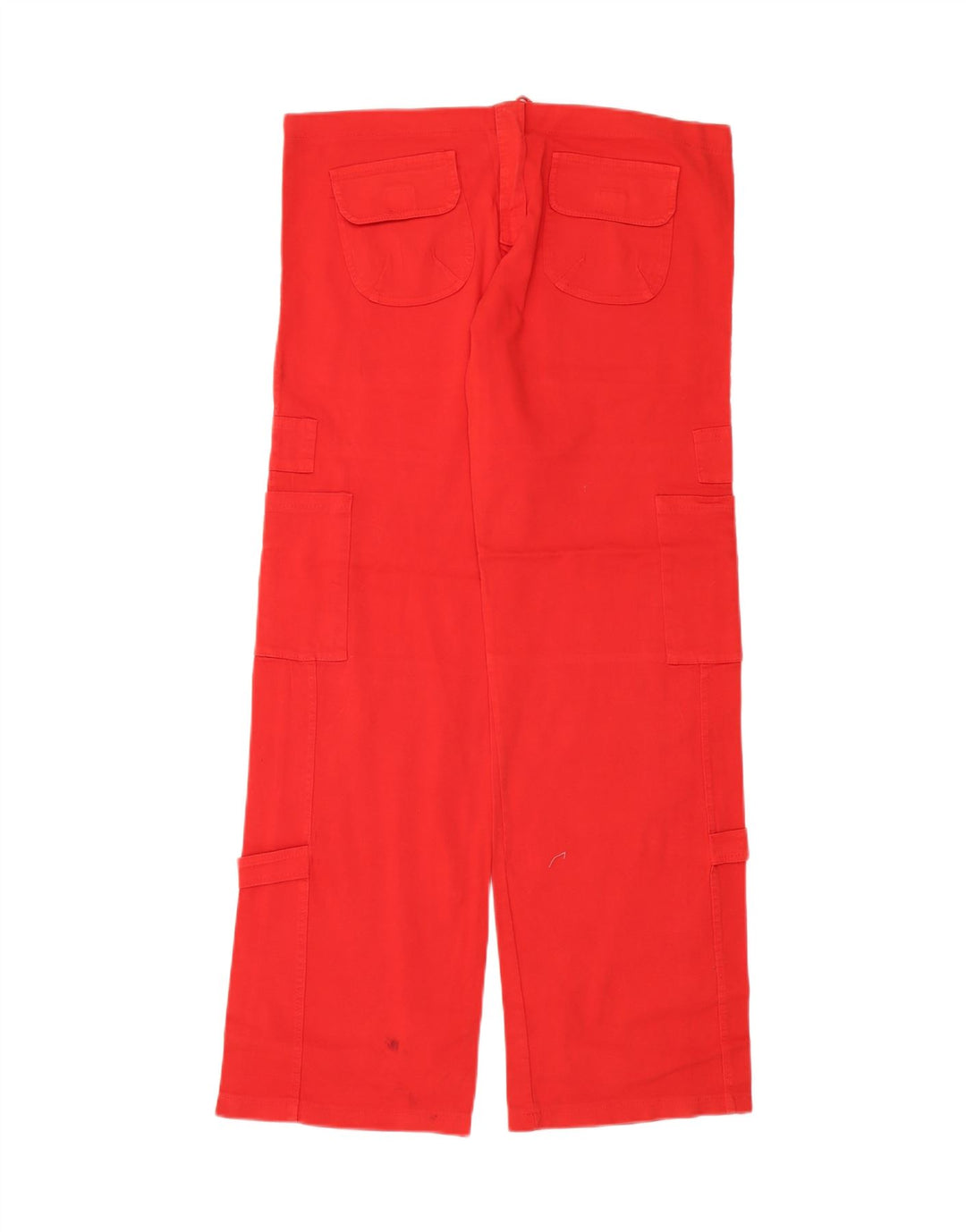 VINTAGE Womens Wide Leg Cargo Trousers W38 L33 Red Cotton Vintage Vintage and Second-Hand Vintage from Messina Hembry 