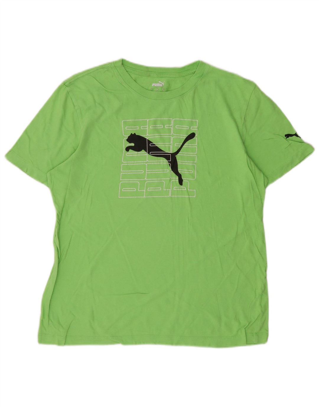 Camiseta feminina PUMA com estampa gráfica UK 14 verde médio