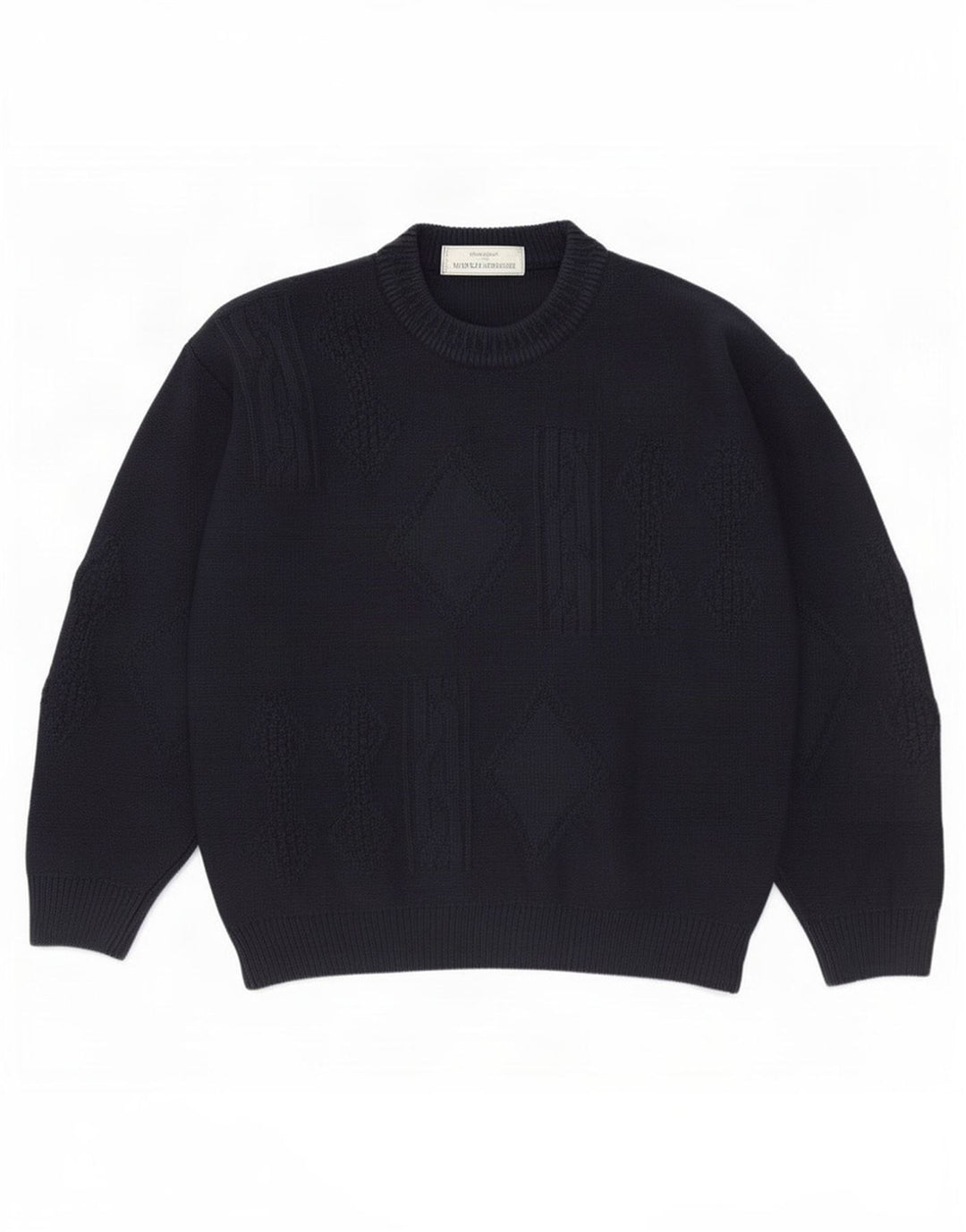 Suéter masculino Marks & Spencer St. Michael com gola redonda, azul marinho médio