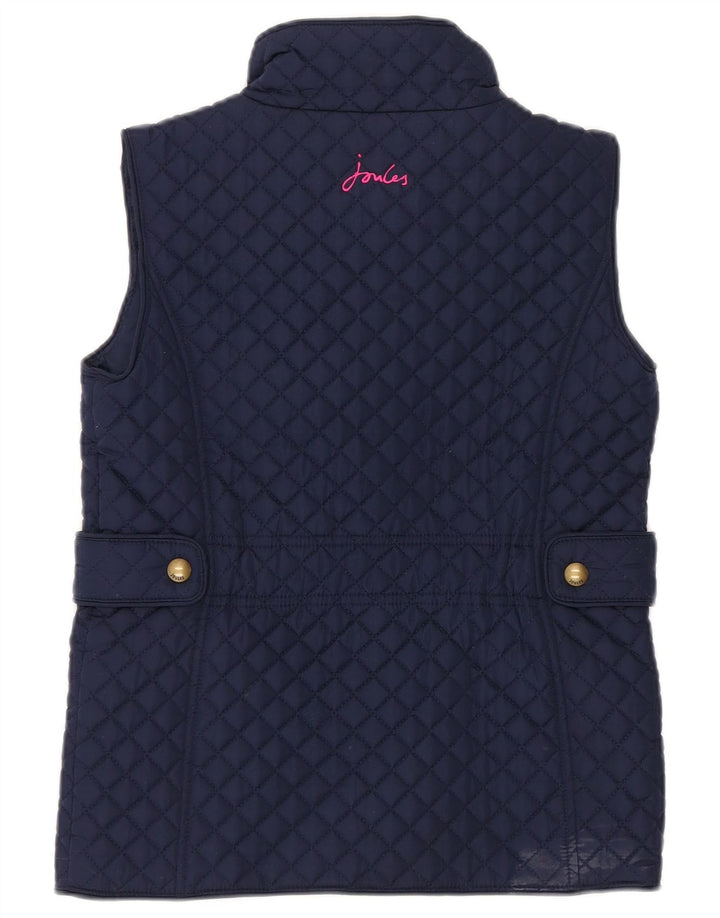 Colete acolchoado Joules para meninas 7-8 anos azul marinho poliéster
