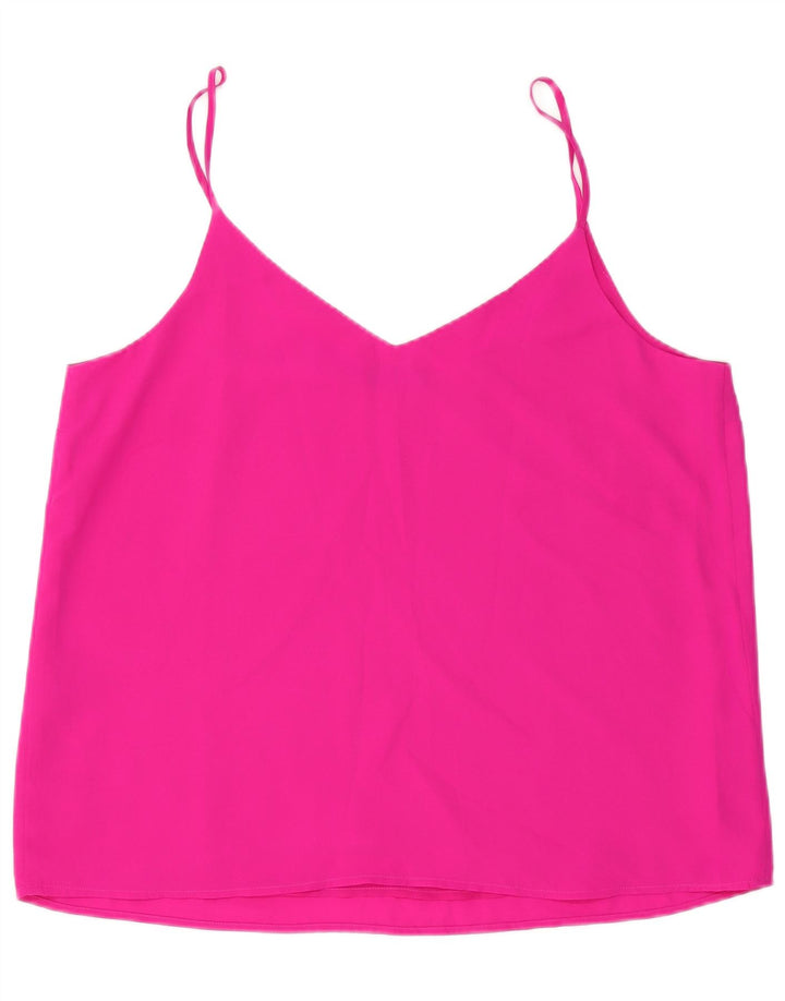 Top feminino Oasis Crop Cami UK 18 XL rosa poliéster