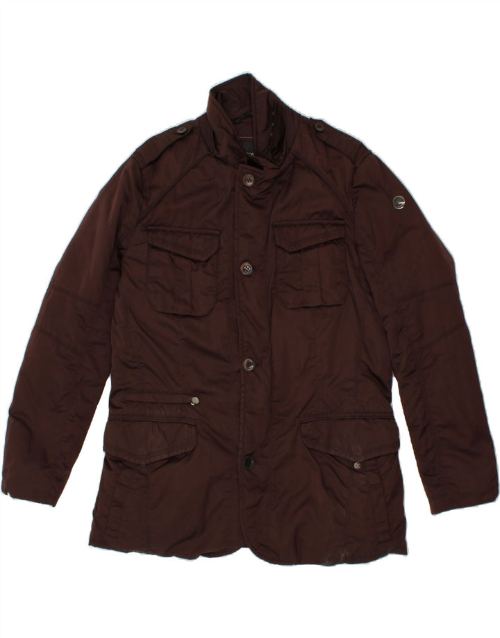Jaqueta acolchoada militar masculina GEO SPIRIT IT 56 3XL poliéster marrom