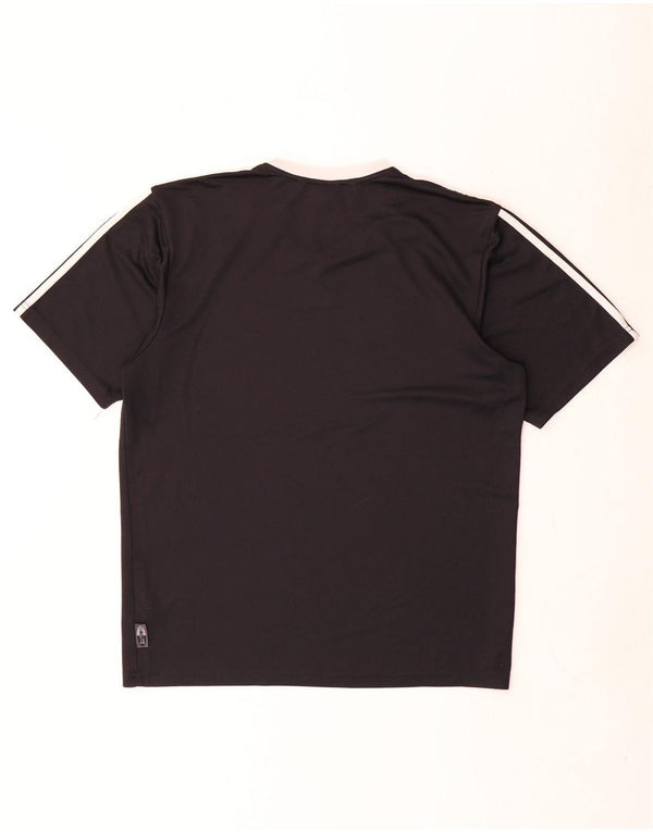 Adidas Mens Climalite Camiseta Top Pequeno Poliéster Preto