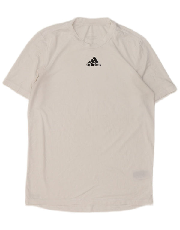 Adidas Mens Aeroready Camiseta Top Pequeno Poliéster Branco
