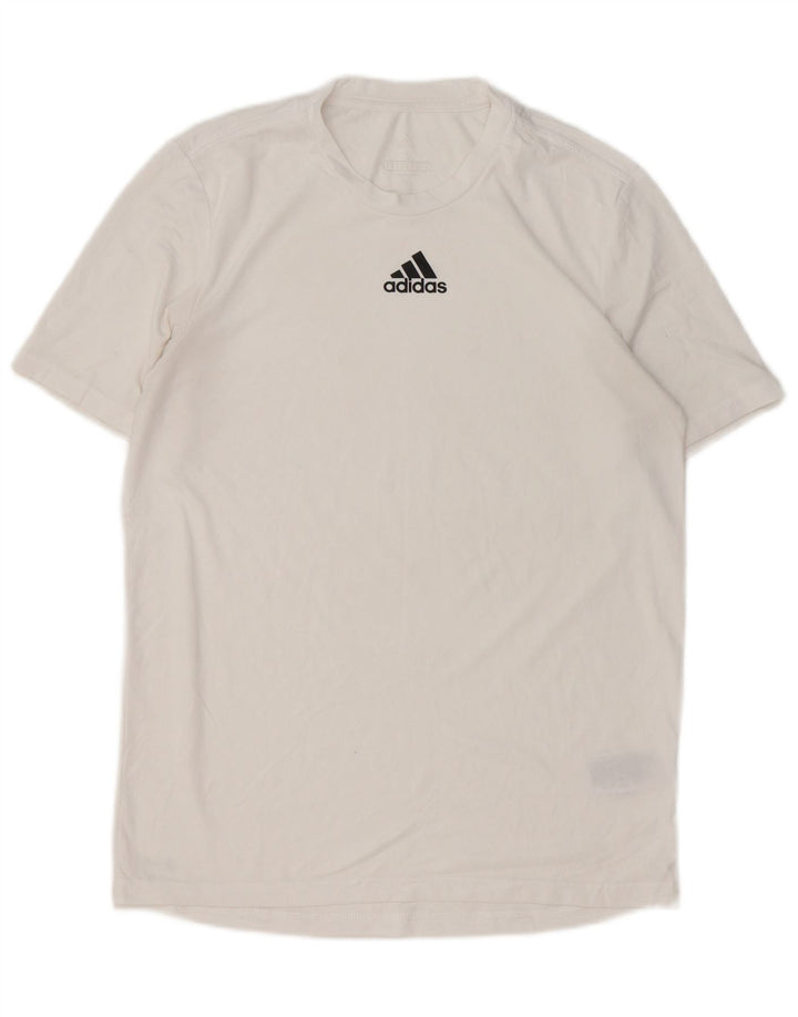 Adidas Mens Aeroready Camiseta Top Pequeno Poliéster Branco