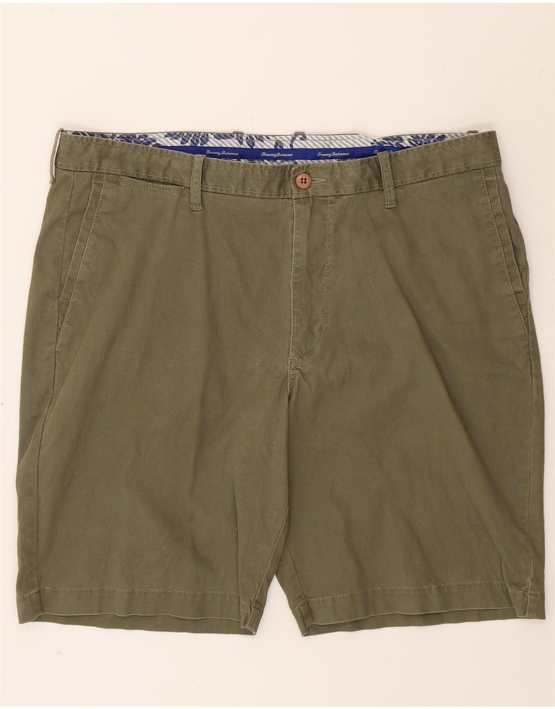 TOMMY BAHAMA Mens Chino Shorts W40 XL Green Cotton Vintage Tommy Bahama and Second-Hand Tommy Bahama from Messina Hembry 