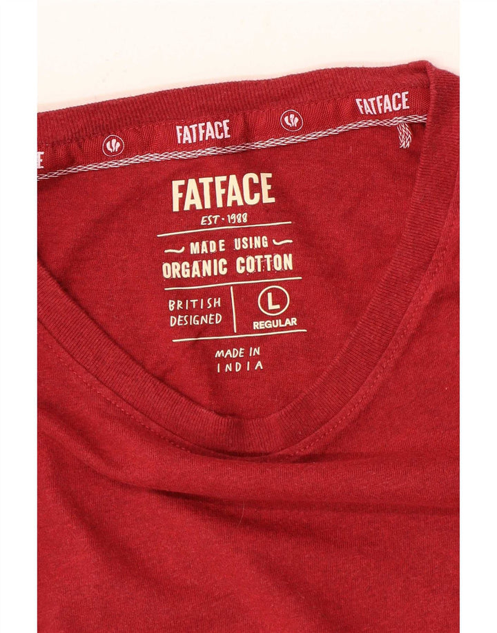 Camiseta masculina regular Fat Face grande algodão vermelho