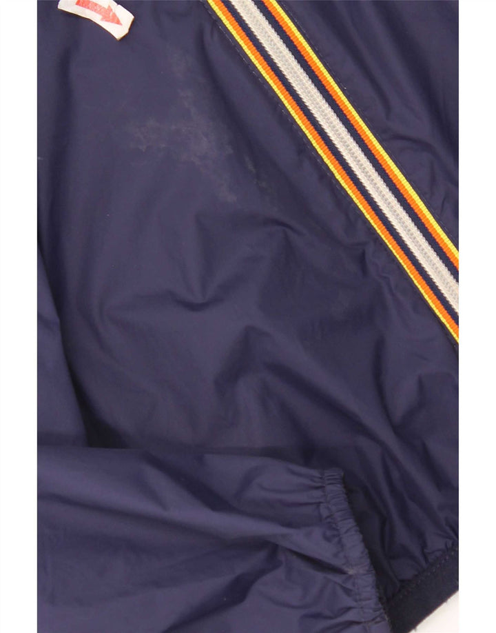 Jaqueta de chuva com capuz K-Way Boys 11-12 anos azul marinho nylon
