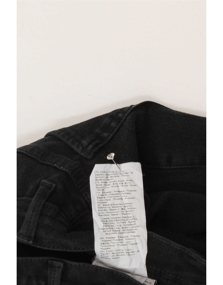 Jeans retos femininos Trussardi W26 L28 preto