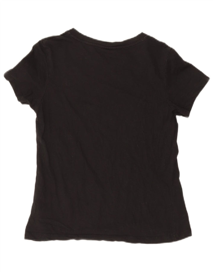 Camiseta feminina CALVIN KLEIN com estampa gráfica UK 12 algodão preto médio