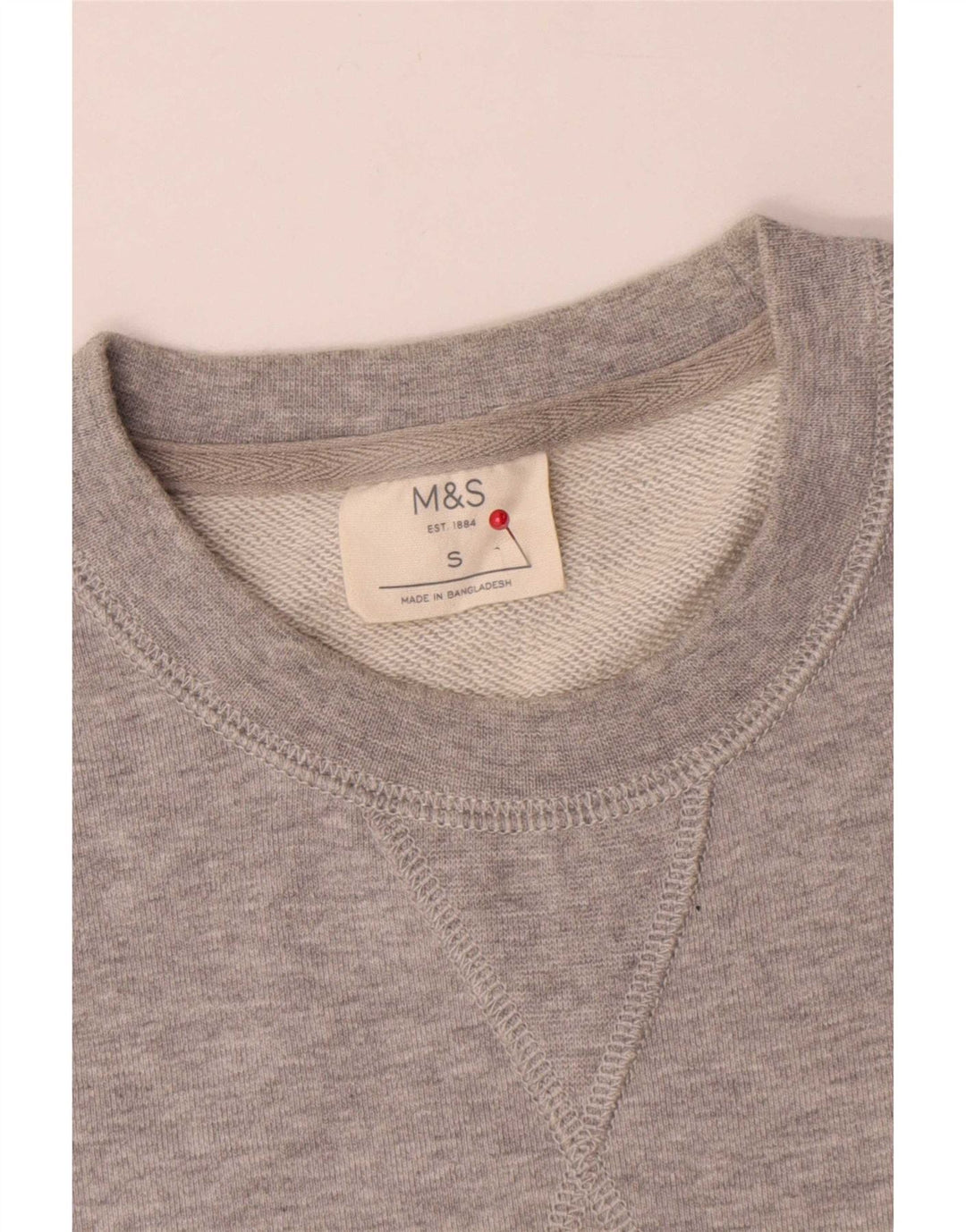 Suéter masculino Marks & Spencer pequeno cinza algodão