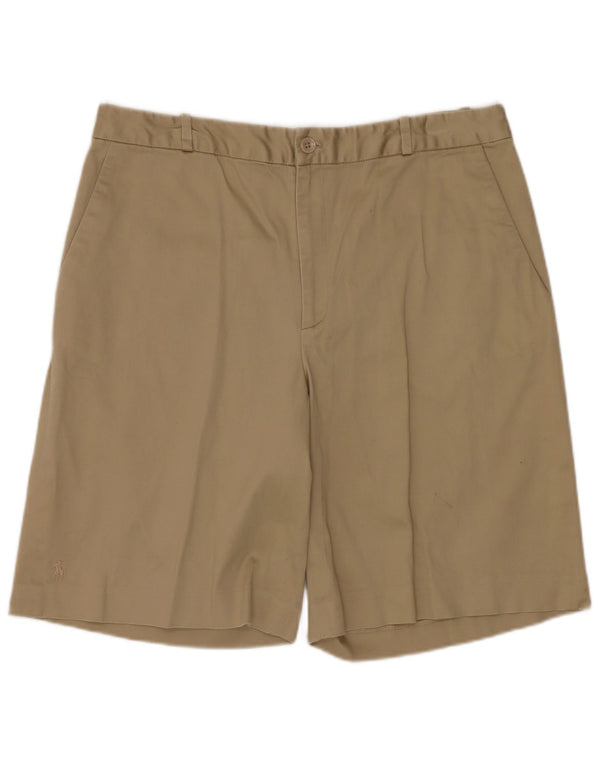 Shorts chino feminino Polo Ralph Lauren US 10 grande W30 algodão cáqui