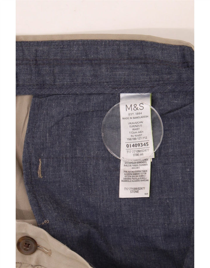 Shorts chino masculino MARKS & SPENCER W44 2XL algodão bege