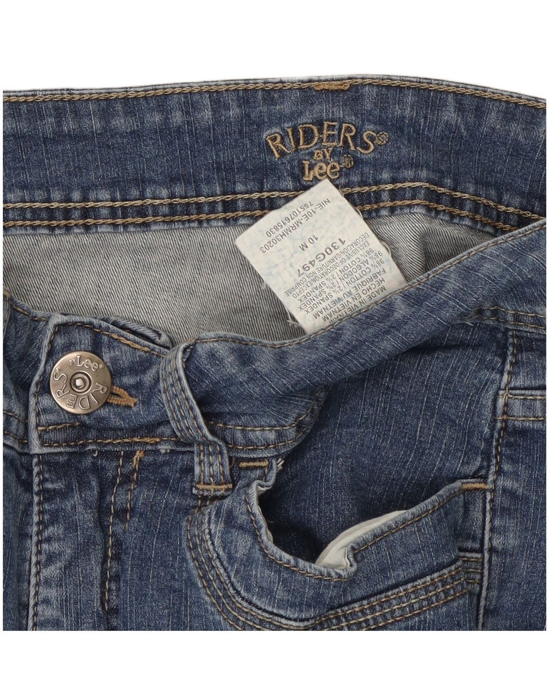 Lee Womens Riders Bootcut Jeans US 10 Grande W30 L30 Azul Algodão