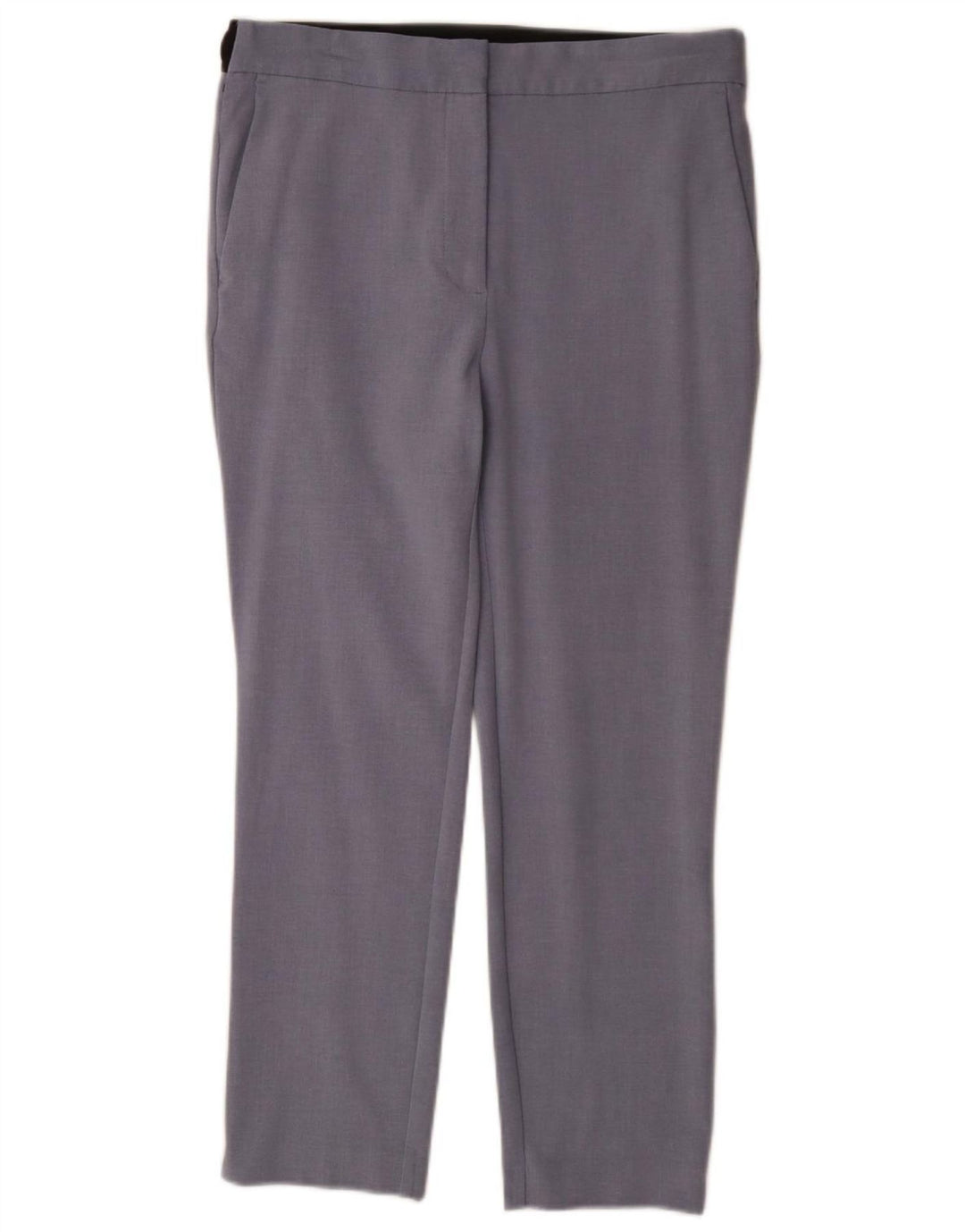 Calça Chino Reta Feminina Zara XL W32 L27 Azul Poliéster