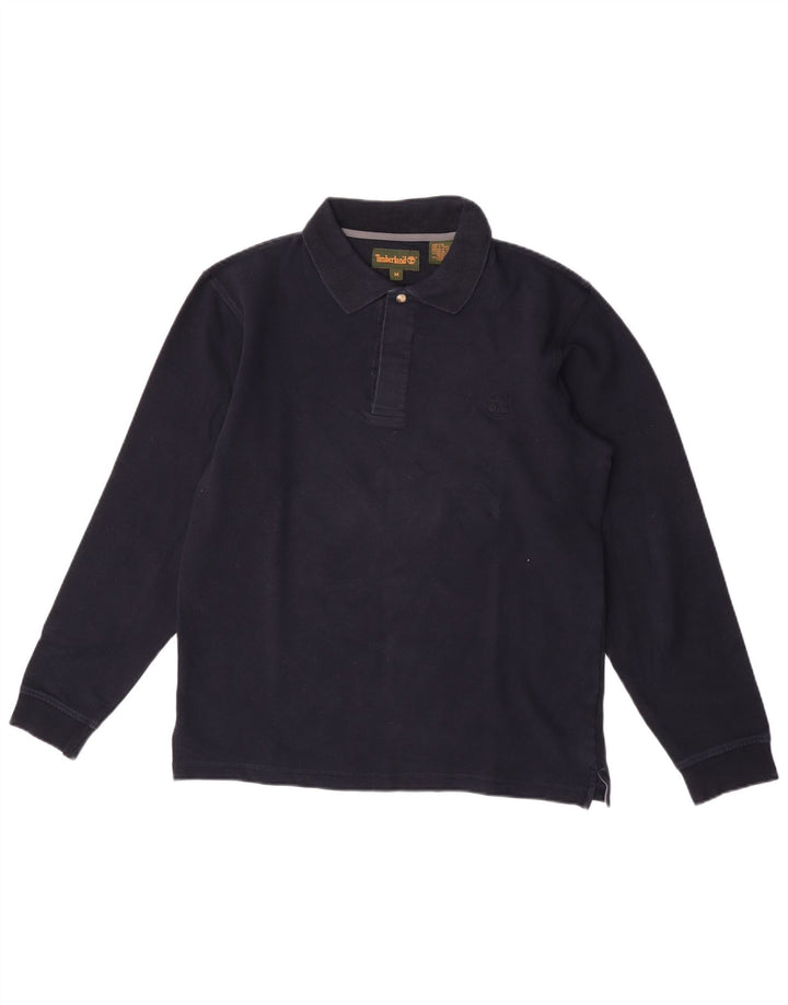 Camisa polo masculina de manga comprida Timberland médio algodão azul marinho