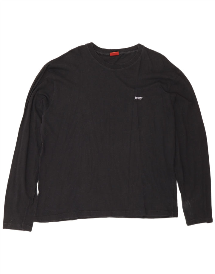 Top masculino Levi's manga comprida XL preto algodão