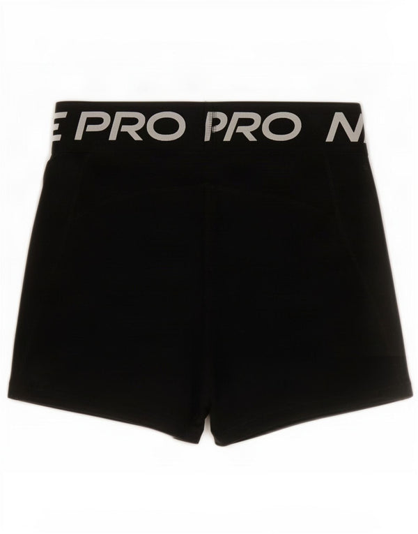 Shorts esportivos gráficos femininos Nike Dri Fit UK 8 pequenos pretos