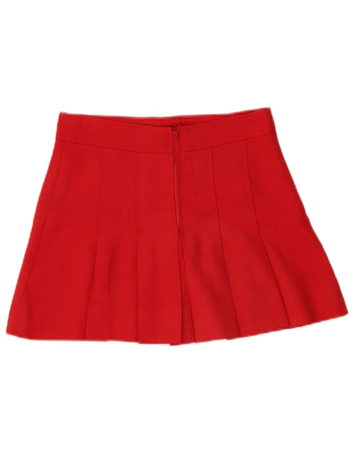 Mini saia evasê feminina vintage W28 vermelho médio