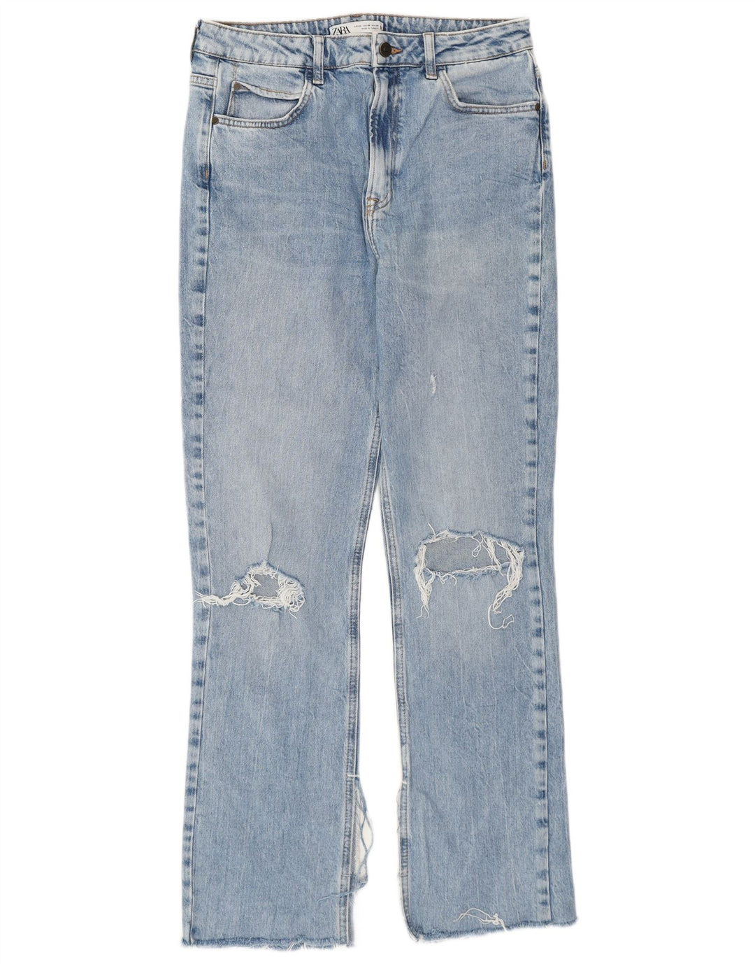 Calça jeans reta feminina Zara EU 40 médio W30 L30 azul