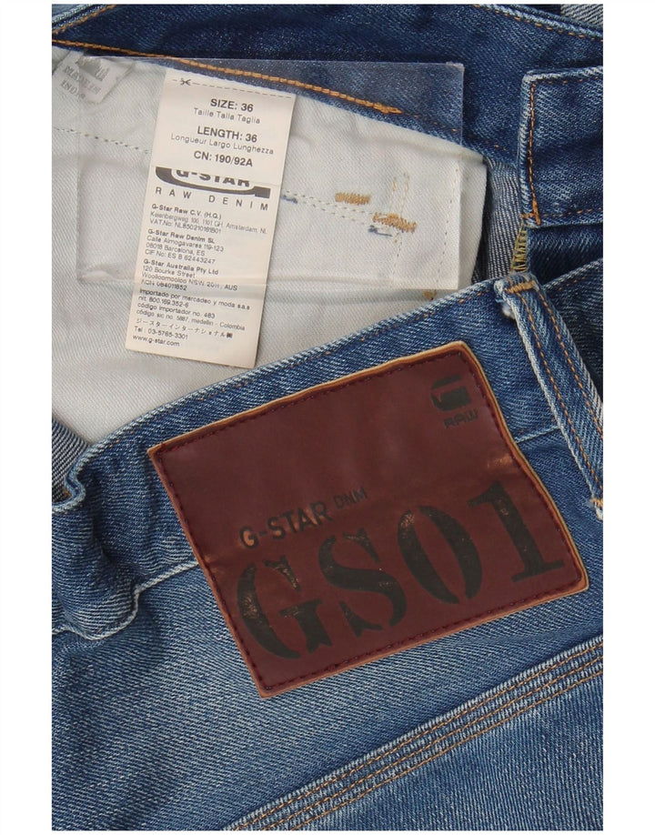 Jeans retos masculinos G-Star W36 L36 algodão azul