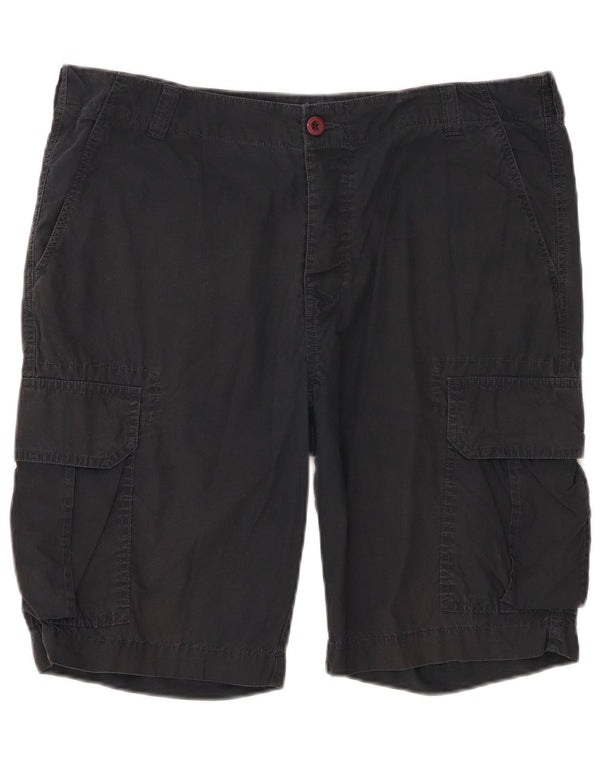 Kappa Mens Perfect Fit Cargo Shorts IT 50 Grande W36 Algodão Preto