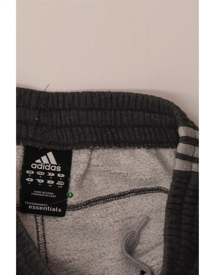 Adidas Mens Treino Calças Joggers Pequeno Algodão Cinza