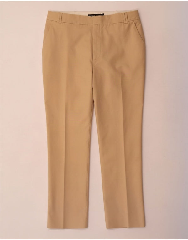 Calça Chino Reta Feminina Zara EU 40 Médio W30 L26 Bege