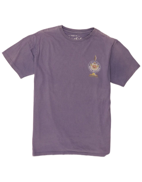 Camiseta gráfica masculina Weird Fish Top grande algodão roxo