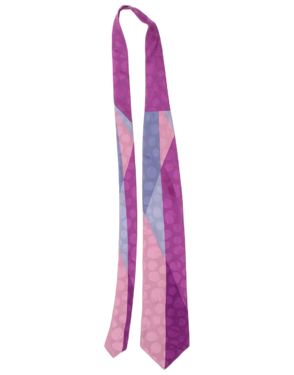 Gravata masculina Versus By Gianni Versace tamanho único roxo colorblock seda designer